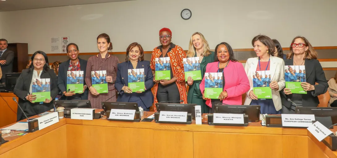 Hon. Mercy Wanjau accompanied by State Department for Gender and Affirmative Action Principal Secretary at the Commission on the Status of Women #CSW68